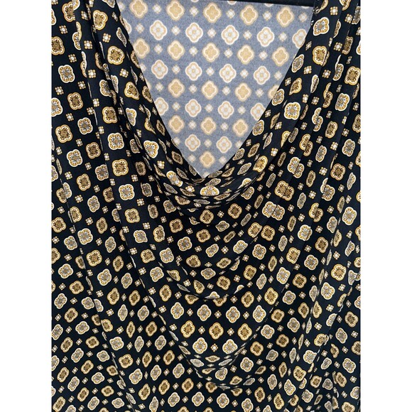 Women's Michael Kors Ruched Long Sleeve Draped Neck Blouse Size XL - Picture 5 of 6